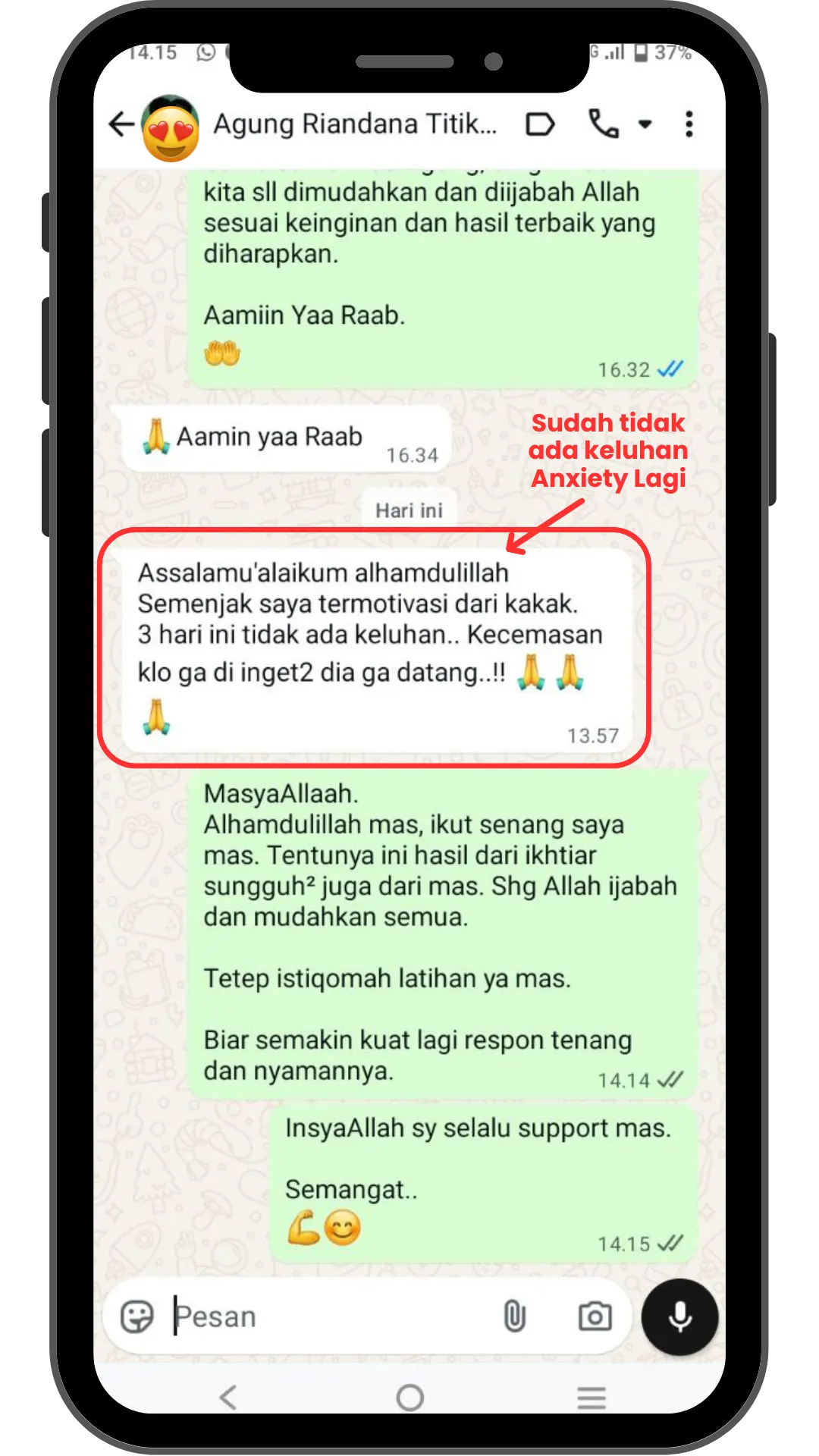 Testimoni peserta Titik Tenang 1